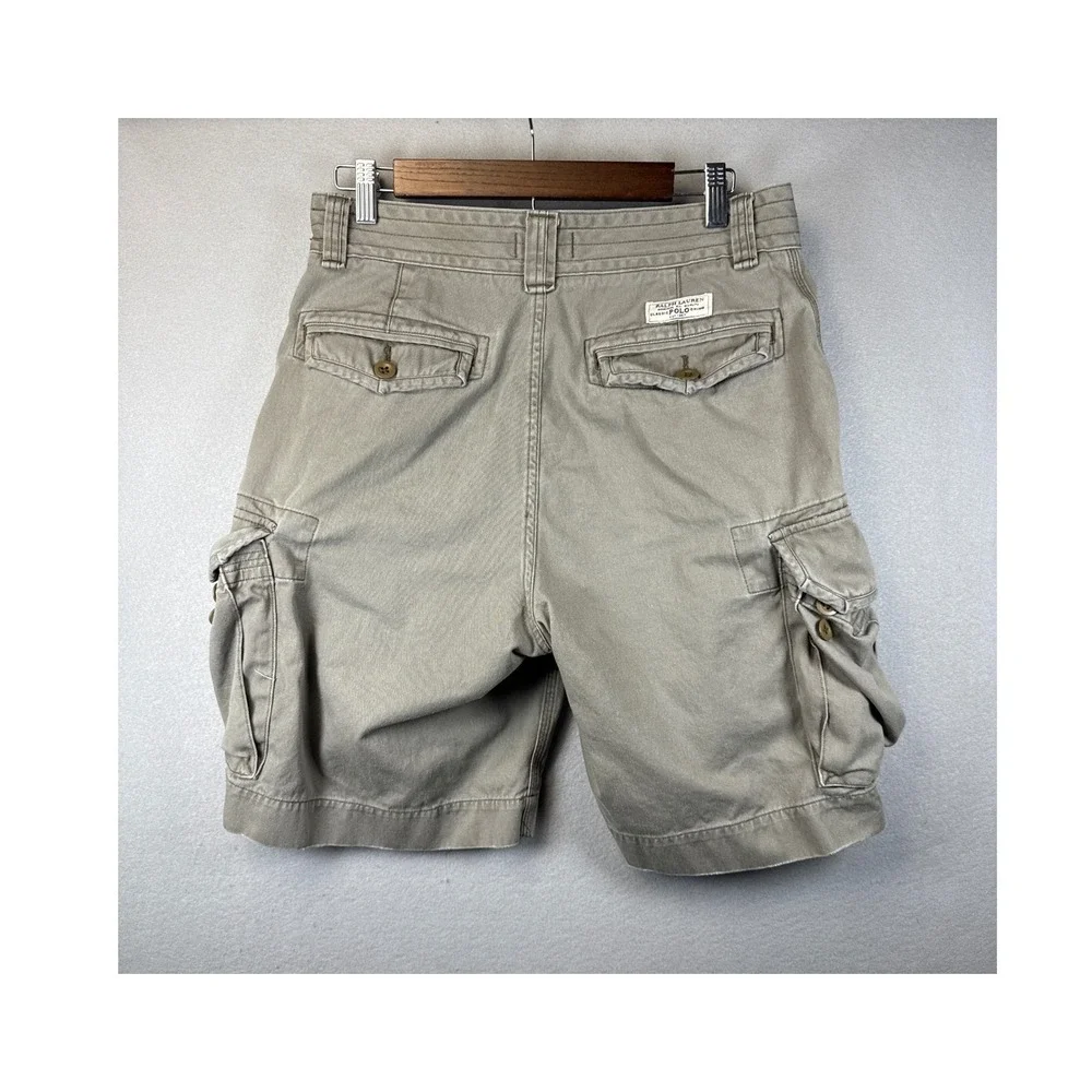 Polo Ralph Lauren Classic Chino Cargo Shorts Mens Size 31 Casual Outdoor Camping